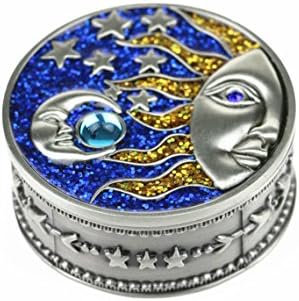 Like A Song Star &amp; Moon Round Trinket Box Jewelry Box Gift Decorations Artwork Handicrafts