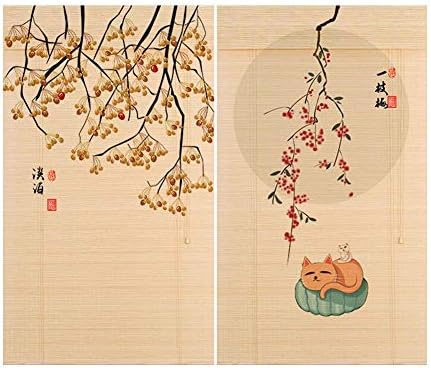 竹のカーテンオフィス中国風レトロパーティション背景壁装飾バルコニー 日焼け止め 色 C