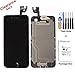 cellphoneage® New LCD Touch Screen Replacement with Frame Digitizer Display Full Assembly with Home Button and Camera + Free Tool Kits for iPhone 6 4.7 Inch (Black)