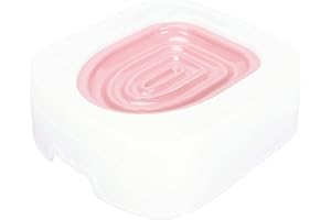 LUQEEG Cat Training Kit System for Toilet, Professional Reusable Cat Toilet Trainer, Urinal Seat with Extra Blue Tray, Recess Design Facilitates Tray Removal, Teach Cat to Use Toilet ()