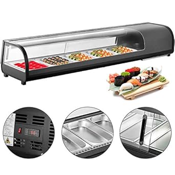 Amazon Com Vbenlem 4 7 Cu Ft Sushi Bar Showcase 5 X 1 2gn Trays