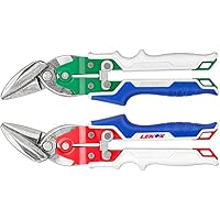 LENOX TOOL Aviation Tin Snips, Offset Left and Right, with Durable Grip, 2 Pack (LXHT14348​)
