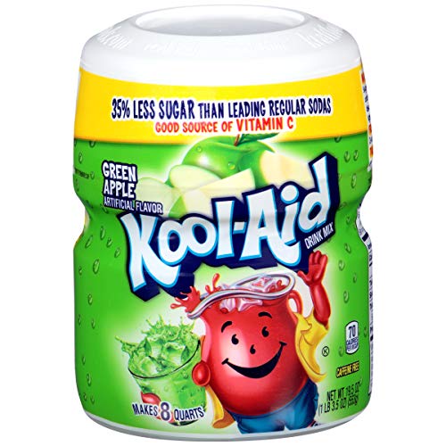 image for Kool-Aid Green Apple Flavored Powdered Drink Mix (19.5 oz Canisters, P