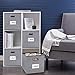 homyfort Cube Storage bins 11x11,Foldable Baskets Fabric Closet Boxes Containers with Plastic Handles and Label Window,Shelf Organizer Nursery Drawer for Clothes ,Home ,Office, Bedroom-Grey, Set of 6