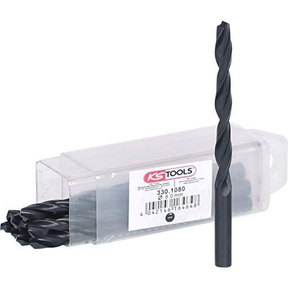 Ks Tools HSS-R 8.0mm Twist Drill (10 Pieces) — image 1