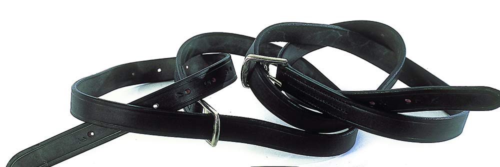 Stirrup Leathers 1" Wide x 48" Length - Black, Brown, Leathers - Numbered Holes (Brown)