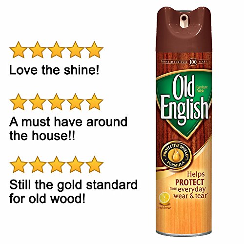 Old English Furniture Polish Spray, Lemon 12.50 oz (Pack of 3)