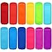 HaiMay 12 Pieces Reusable Popsicle Holders Popsicle Bags Freezer Ice Pop Sleeves Antifreezing Ice Pop Holders, Pure Color