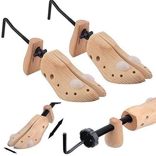 SHOE STRETCHERS TREE WOODEN OR MEN SHAPE BUNION CORN BLISTER, Brown, 6 - 12/OS