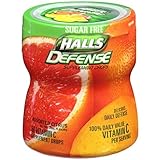 Halls Defense Supplement Drops, Assorted Citrus, 50-Drop Container (Pack of 4)