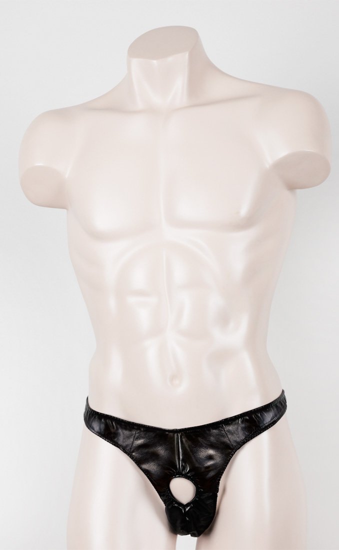 Im. Leather Men´s String S Black