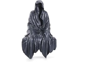Joogour Tabletop Gothic Figurine Grim Reaper Statue - Gothic Spooky Sculpture for Garden or Bookshelf - 5.9 inch Mysterious Resin Dedor - Bookshelf Decor Fantasy.