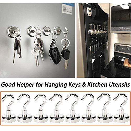 image for EVISWIY 48LB Magnetic Hooks for Cruise Cabins Refrigerator Locker Clas