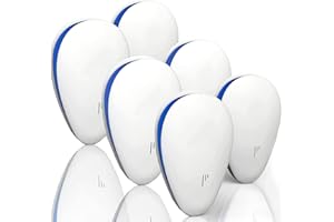 FSTER Ultrasonic Pest Repellent(6 Pack), 2024 Newest Electronic Indoor Plug in for Mosquito, Spider, Mice, Ant, Insects, Roaches, Rodent,Non-Toxic, 100% Safe Humans & Pets Safe.