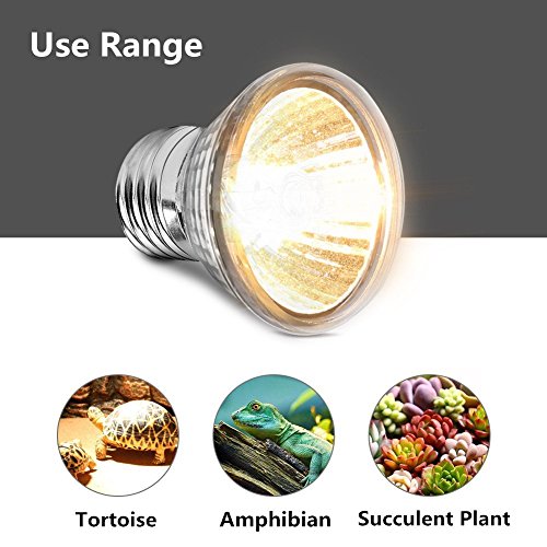 CTKcom 4-Pack 75W UVB Light UVA Bulb Halogen Basking Bulb,110V Full spectrum Reptilian Lamp Lizard Lamp UV Heating Lamp Spot Lamp For Turtle Aquarium Aquatic Reptile Lizard Habitat Heat Lighting,4 Pcs