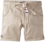 U.S. Polo Assn. Girls' Twill Bermuda Short with Reversible Ditsy Belt