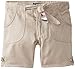U.S. Polo Assn. Girls' Twill Bermuda Short with Reversible Ditsy Belt