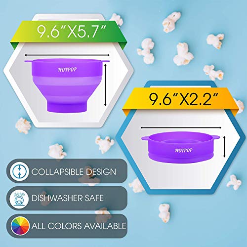 The Original Hotpop Microwave Popcorn Popper, Silicone Popcorn Maker