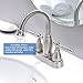 Single-Handle High-Arc Stainless Steel Faucet For Pre-Kitchen Sink/Bar Sink/Bathroom Sink By Phiestina, With 4 Inch Deck Plate And Supply Hoses, Mattet Black, WE08E-MB