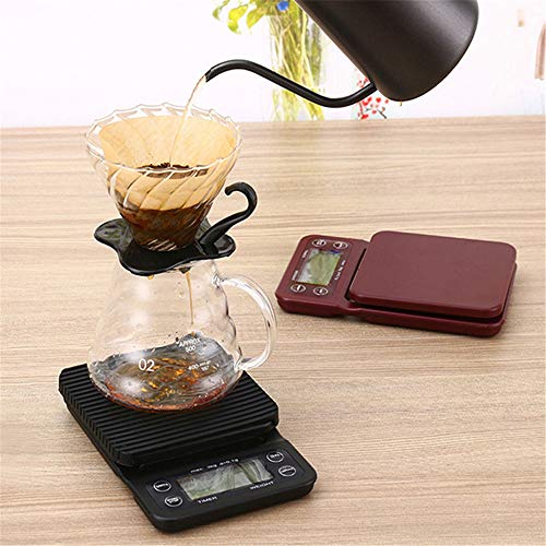 KingTo Scale Digital 5kg/0.1g High Accuracy Portable Mini Electronic Scale LCD Digital Kitchen Coffee Scales Weighing tool libra Precision Jewelry Scale With Timer