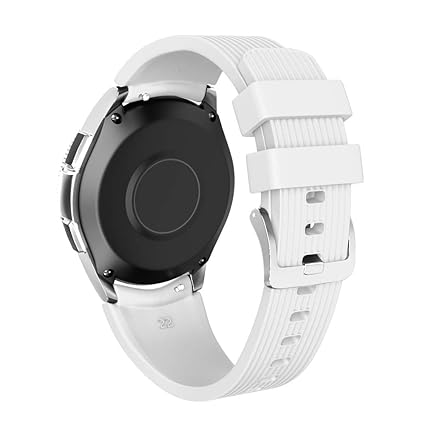 NotoCity 22mm Watch Band Compatible Samsung Galaxy Watch 46mm Soft Silicon Watch Bands for Samsung Gear S3 Smartwatch for Man Women(White, Small)