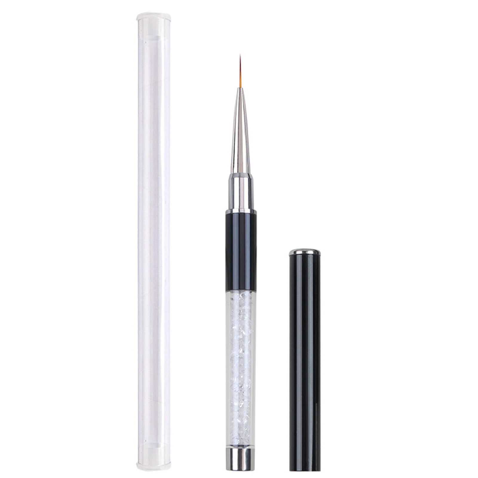 11mm Nail Art Painting Brush Crystal Acrylic UV Gel Line Pen Manicure Nail Liner Brush, Nal Art Painting Brushes for UV Gel Builder Nail Drawing Line