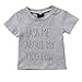 Toddler Kids Baby Boys T-Shirt Ask Me About My Moo Cow- Letter Printed Tops Summer Clothes, Grey, 3 Years/110