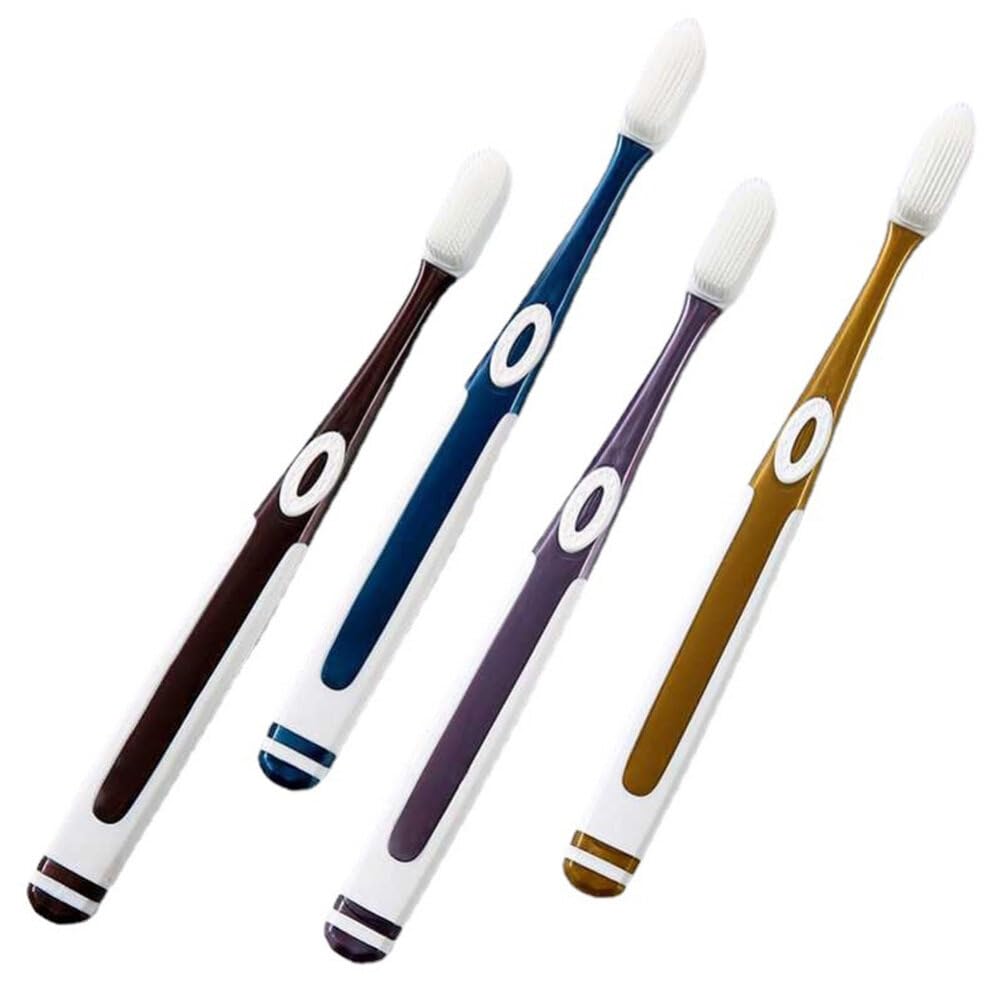Artibetter 1 Set 4Pcs Extra Soft Nano Toothbrush, Micro Nano Manual Toothbrush Set, Adult Silicone Tooth, Extra Soft Toothbrush, for Sensitive Gums and, Adults and People with