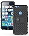 iPhone 6S Case, iPhone 6 Case Black by Cable and Case - [Heavy Duty] Tough Dual Layer 2 in 1 Rugged Rubber Hybrid Hard/Soft Impact Protective Cover [with Kickstand] for Men & Women - Black