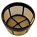 NRP Gold-tone 10cup Mesh Bottom Permanent Coffee Filter Replacement for Drip Coffeemaker Cuisinart GTF-B, Mr coffee & More