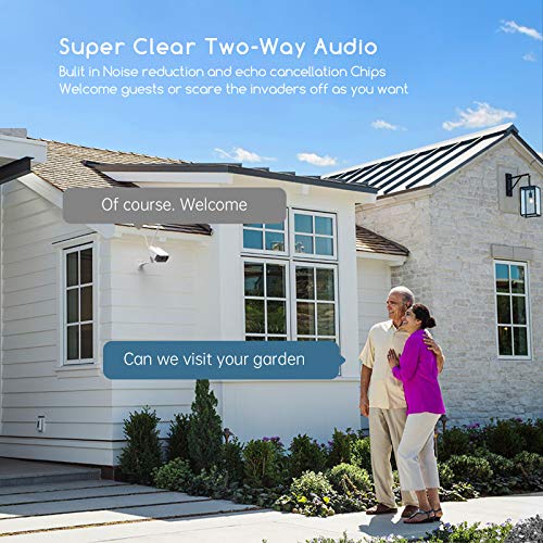 Outdoor Security Camera, COOAU 4MP UltraHD WiFi IP Home Surveillance