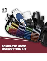 Wahl Corded Clipper Color Pro Complete Hair Cutting Kit for Men, Women, & Children with Colored Guide Combs for Smooth, Easy Haircuts - Model 79300-1001