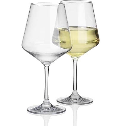 2 Stück Savoy Polycarbonat 450ml Standart Weinglas in Echtglasoptik bruchfest - 2X Camping Glöser Wasser Glas Kunststoff