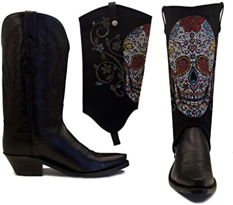 Old West Boots With Sugar Skull BootRoxx Size 8