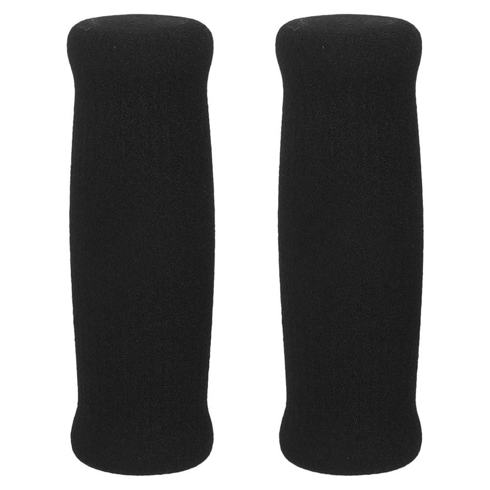 Beavorty 2Pcs Cane Handle Grips | Non-Slip Sponge Sleeve for Walking Sticks & Crutches | Comfortable Foam Hand Replacement | 11.5 x 3.5 x 3.5CM Black