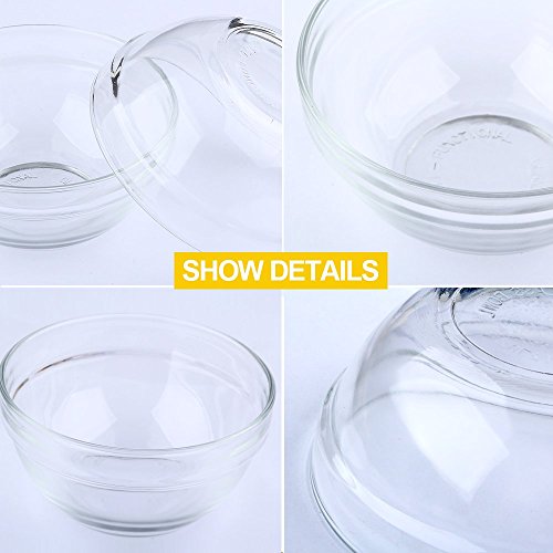 Maredash Mini Bowls 4 Inch Glass Bowls for Kitchen Prep, Dessert, Dips