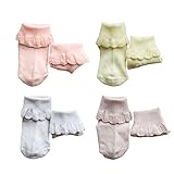 Baby Socks and Toddler Socks for Girls Set of 4 Pair