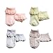 Baby Socks and Toddler Socks for Girls Set of 4 Pair (0-12 M, assort C)