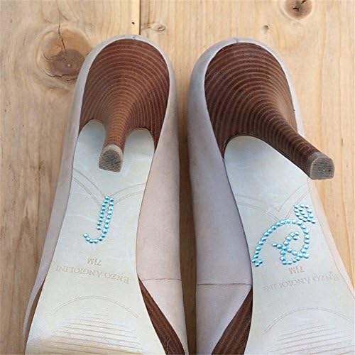 MISS MINI 1 Set English Letters I Do Me Too Removable Decorative Sticker for Groom Bride Wedding Shoes (Blue)
