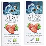 Aloe Cadabra Personal Lubricant, Naked Strawberry Flavored Natural Lube for Sex, Oral, Women, Men & Couples, 2.5 Ounce (Pack of 2)