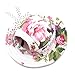 Round Brim Pet Cap Visor Hat Pet Dog Mesh Porous Sun Cap with Ear Holes for Small Dogs - Size (Floral Print)