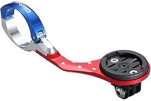 Cestbon Bike Out Front Combo Mount for Garmin Edge Wahoo Elemnt&Bolt,Mini Bryton Rider Stages Dash Handlebar Universal Computer Mount for Gopro, Bicycle Light(Blue Sliver)