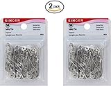 Singer Assorted Safety Pins, Multisize, 50-Count (2)