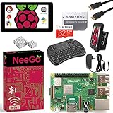 Raspberry Pi 3 B+ (B Plus) Ultimate Kit - Complete Set Includes Raspberry pi Motherboard, 7" Touchscreen Display, Power Supply, 32GB SD Card, 2 Heatsinks, Official Case & 6ft HDMI Cable & Keyboard