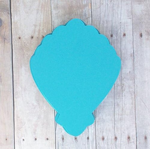 Clam Shell Die Cut Place Cards in Teal Aqua Blue-Table Cards-Food and Drink Labels-Under the Sea Mermaid Party-25 Pieces