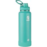 Takeya Actives Water Bottle with Spout Lid - Bottle with Double Stainless Steel Insulation - Dishwasher Safe & BPA-Free - Bottle with Spout Lid & Removable Bumper - 40 oz, Teal