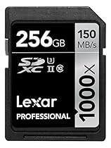 Lexar Professional 1000x 256GB SDXC UHS-II/U3 Card (Up to 150MB/s read) w/Image Rescue 5 Software LSD256CRBNA1000