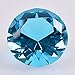 LONGWIN 50mm (2 inch) Crystal Diamond Jewel Paperweight Birthstone Table Decorations Christmas Wedding Table Scatter K9 Crystal Diamonds Light Blue