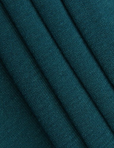 Gaharu Hoodie Dress For Women, Active V Neck Long Sleeve Pullover Ladies Casual Blouse Relaxed Fit Hooded Sweatshirts Dark Cyan,M