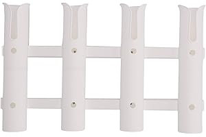Zerodis Fishing Rod Holder Rod Holders for 4 Rods Heavy Duty for Boat Kayak Garage RV Fishing Holder Nylon Wall Mounted Rack 